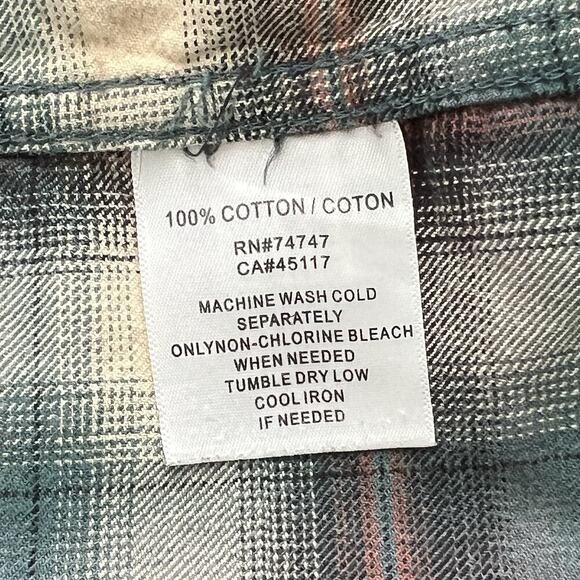REDHEAD Men's Plaid Button Up Long Sleeve Flannel Shirt Size L Outdoor - Picture 8 of 10